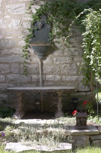 stone water fountain